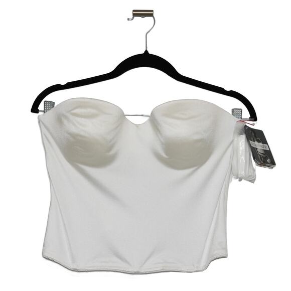 Dominique Ariel Hidden Underwire Seamless Longline Size 38D White NWT - Picture 1 of 6